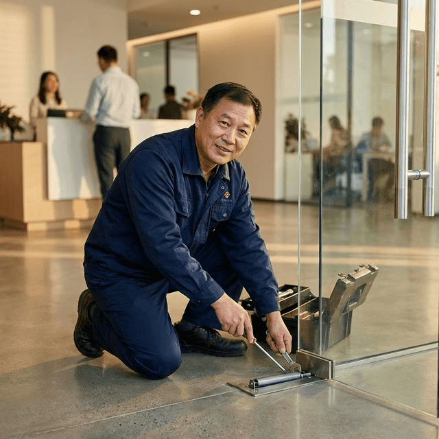 玻璃门锁维修 - 成都锁开匠芯24小时紧急开锁服务